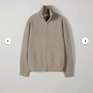 인더로우 니트집업 2사이즈 베이지