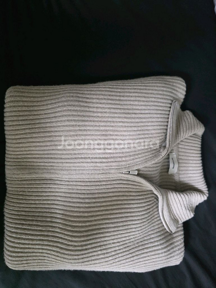 인더로우 니트집업 2사이즈 베이지--2