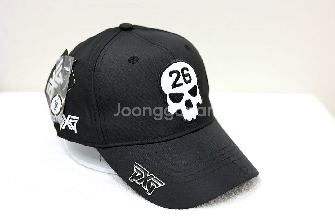 PXG 남성용 블랙 스컬 골프모자--5