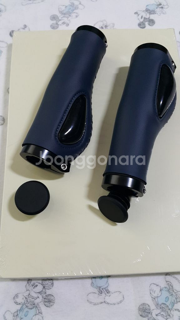 자전거 핸들그립 전기자전거 블루 퀵보드 가죽--0