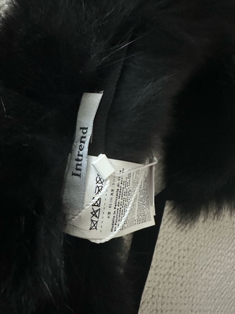 막스마라 유니온 UNIION 블랙 폭스퍼 후드트림--1