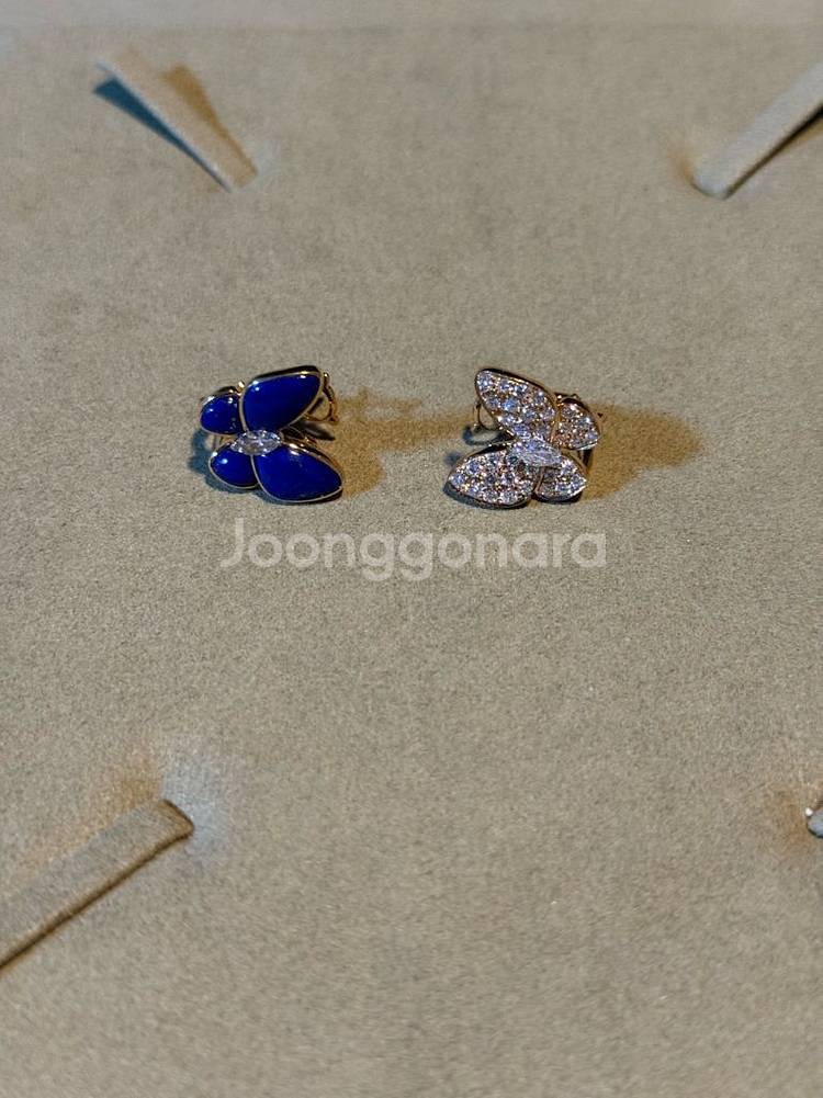 18k 원석 천연다이아 귀걸이--0
