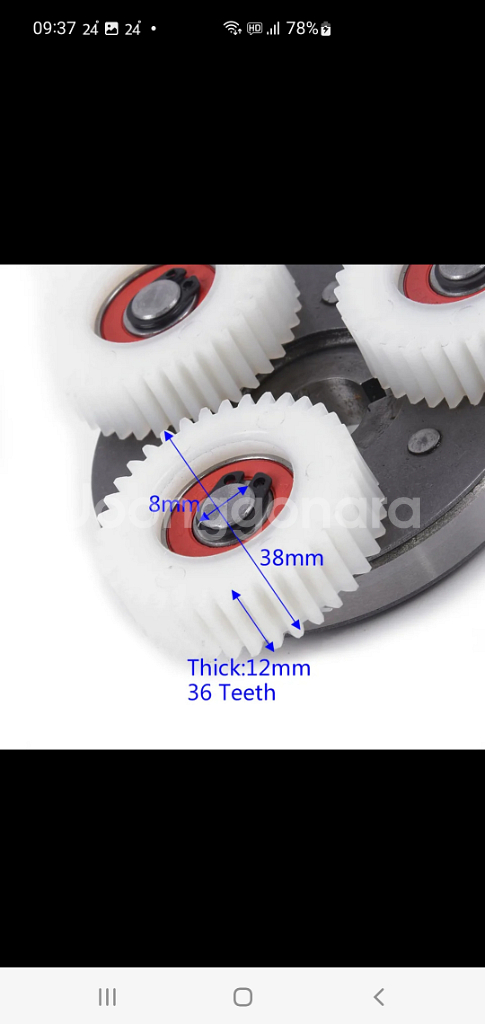 유성기어 전기자전거 모터 바팡 퀄리 모토벨로 베어링--1