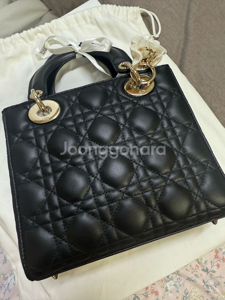 디올 레이디백 스몰 블랙--3