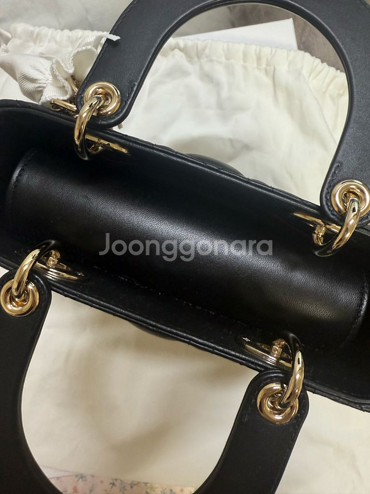 디올 레이디백 스몰 블랙--8