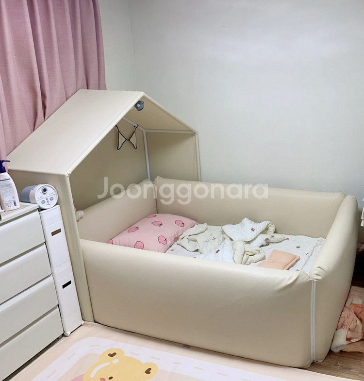 코지스토리 패밀리사이즈 하이가드 범퍼침대 + 레우토토퍼--6