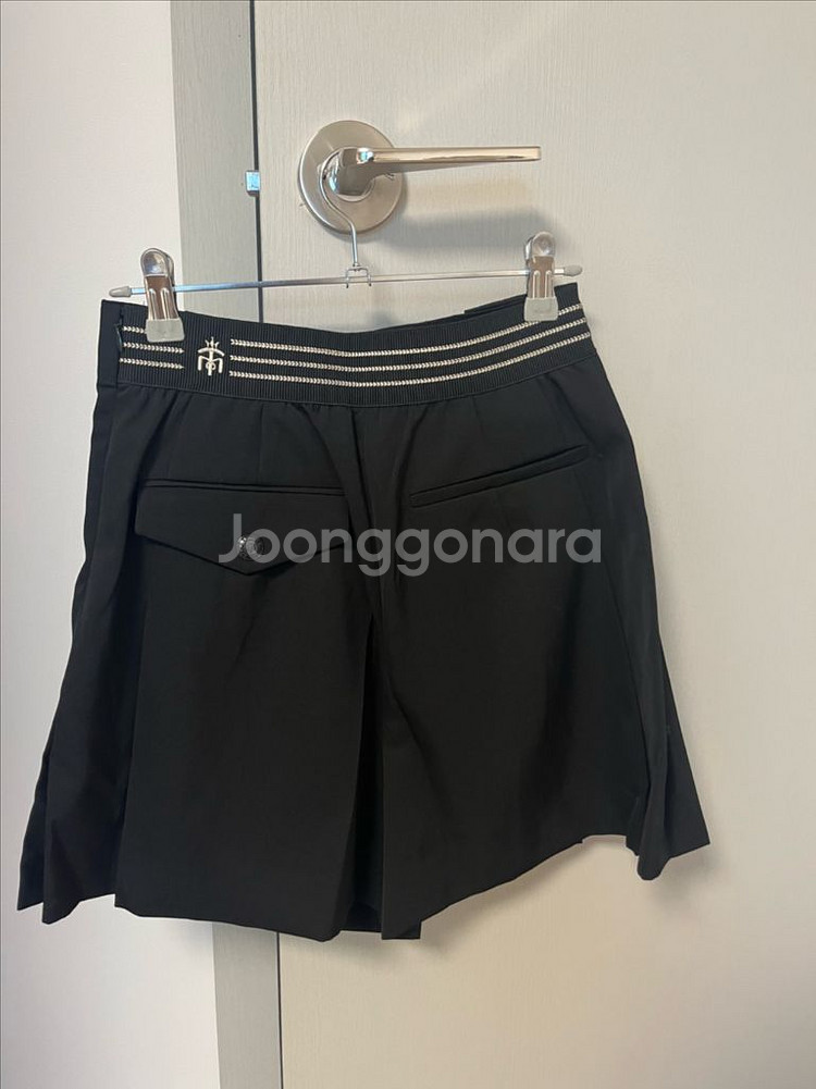 타임 플리츠 치마바지(블랙)--1