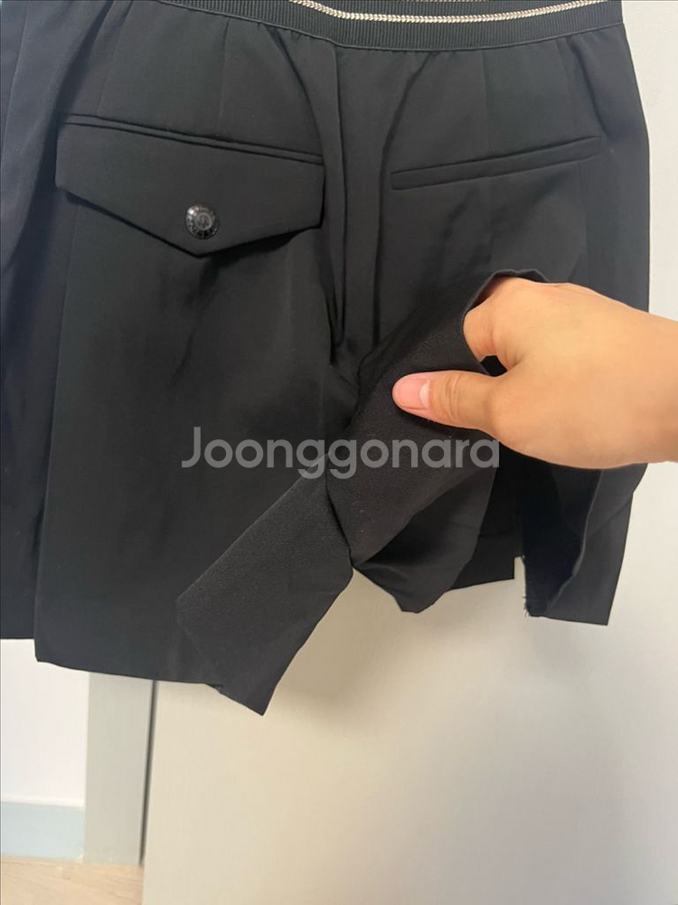 타임 플리츠 치마바지(블랙)--2
