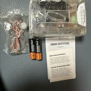 어반 아웃핏 미사용 투명 카세트라디오