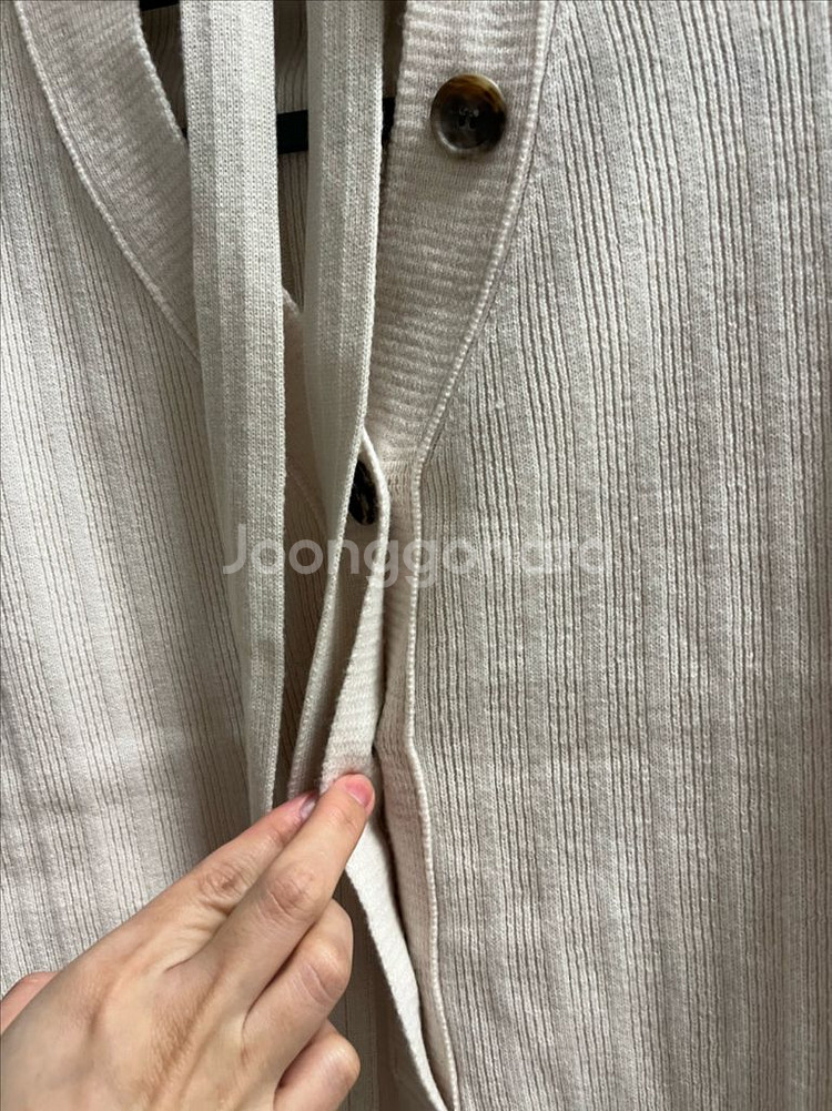 타임 브이넥 타이 니트(90)--1