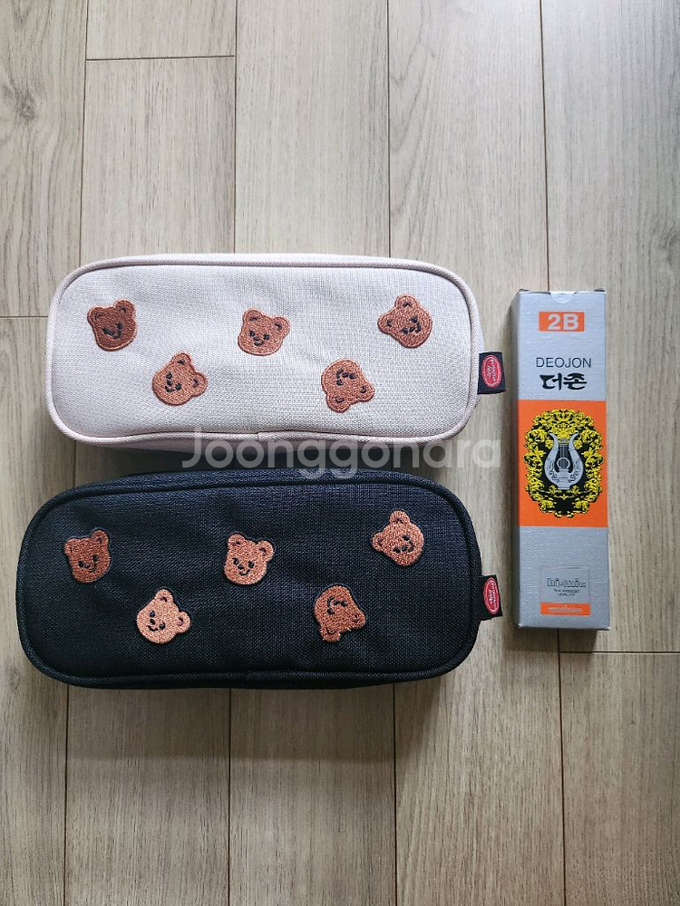 푸르름디자인 필통2개. 연필1통--0