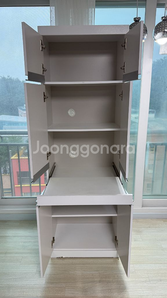 수납장 (전자레인지 다이, 밥솥 다이) 화이트--1