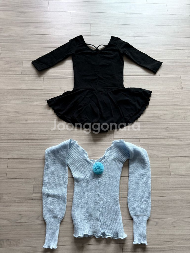 초등 여아 겨울용 6부 발레복+워머--0