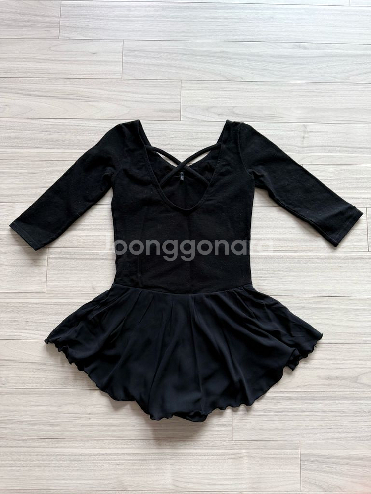 초등 여아 겨울용 6부 발레복+워머--2