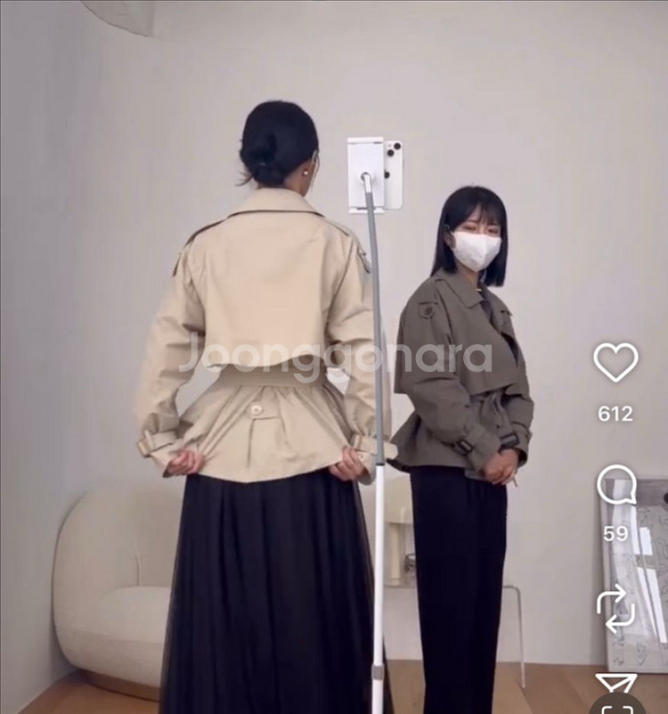 페이지유 하프 트렌치 자켓--1