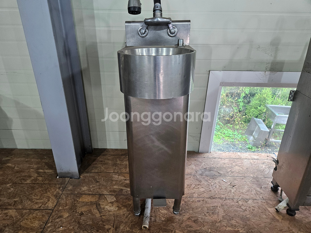 중고 스텐 손세정대 페달식--3