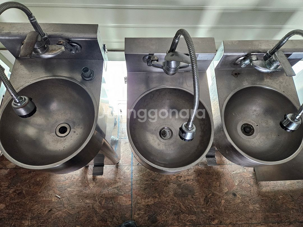 중고 스텐 손세정대 페달식--4