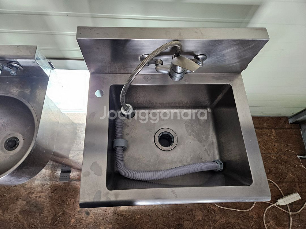 중고 스텐 손세정대 페달식--5