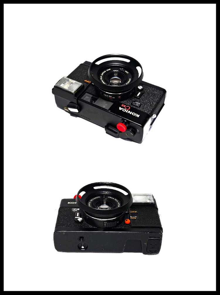 KONICA C35 EF. 필름카메라. 정상작동.--1