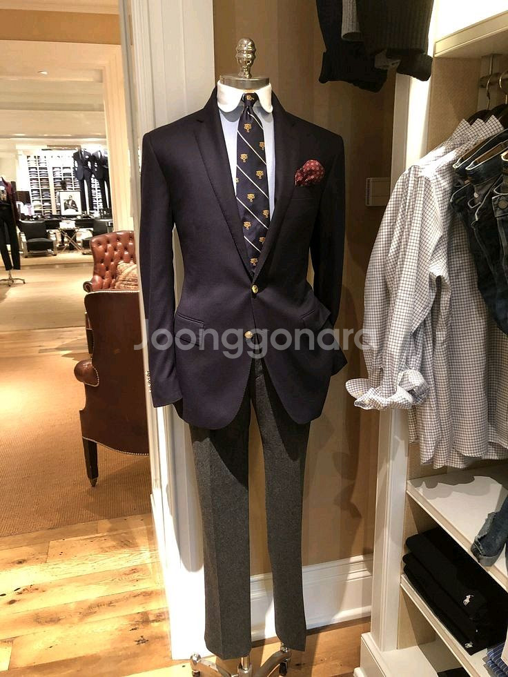 [42L] 폴로 이태리 금장 자켓 스포츠코트 블레이저--8