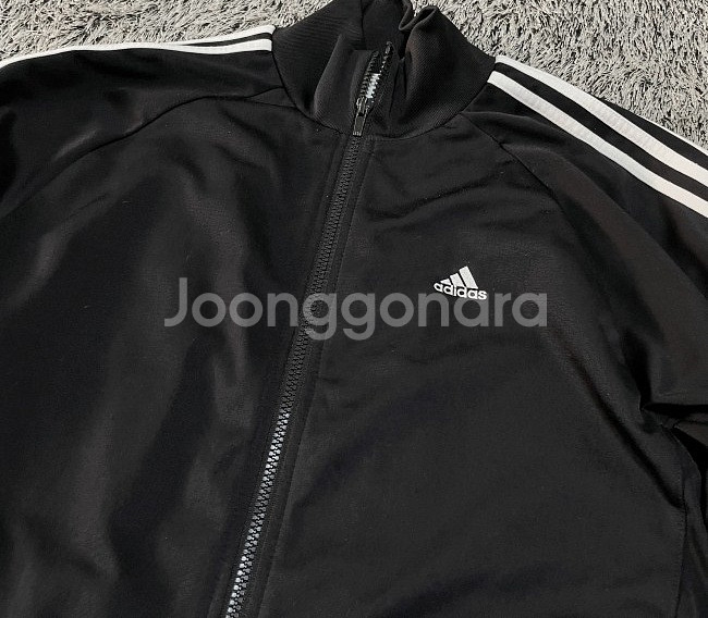아디다스 블랙 검정 트랙탑 져지집업 100/L--1