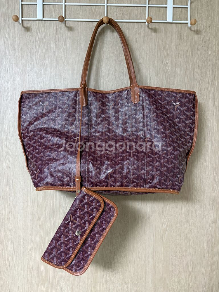 고야드/ 생루이 PM 백 버건디--1