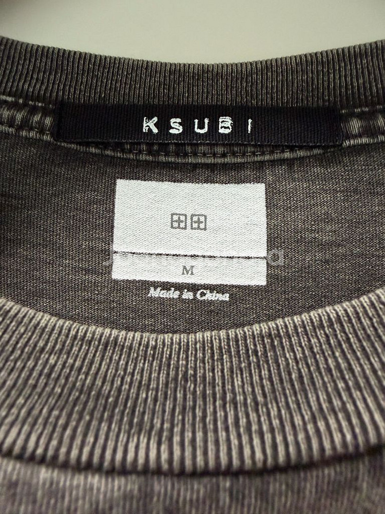 수비 (KSUBI) 반팔티 페이디드 블랙 M사이즈--2