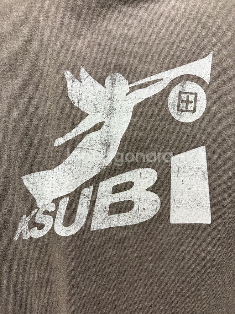 수비 (KSUBI) 반팔티 페이디드 블랙 M사이즈--3