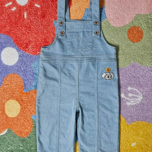 밀크마일 데님 멜빵 100사이즈