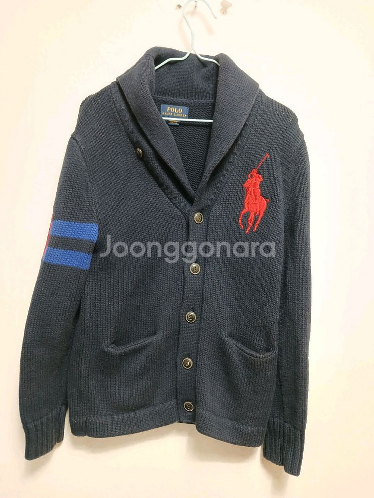 폴로 키즈 빅포니 네이비 니트 가디건 사이즈 S(8)--0