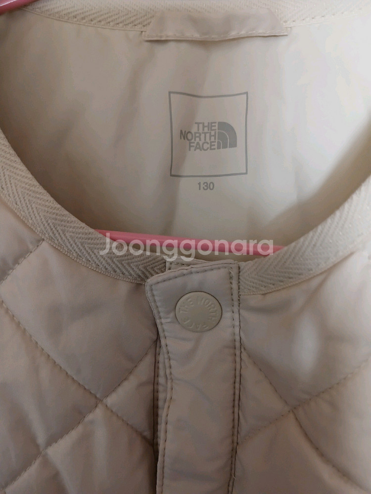 노스페이스 키즈 아이보리 퀼팅 경량패딩 사이즈 130--3