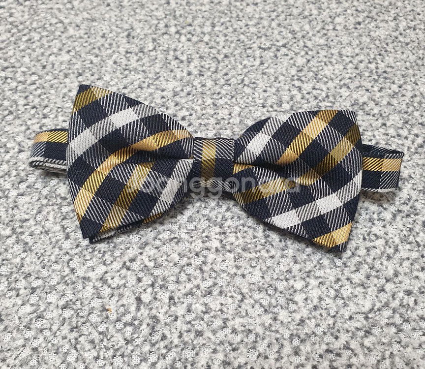 (새상품) 지오지아 체크 보타이--1