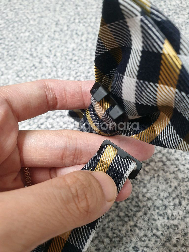 (새상품) 지오지아 체크 보타이--2