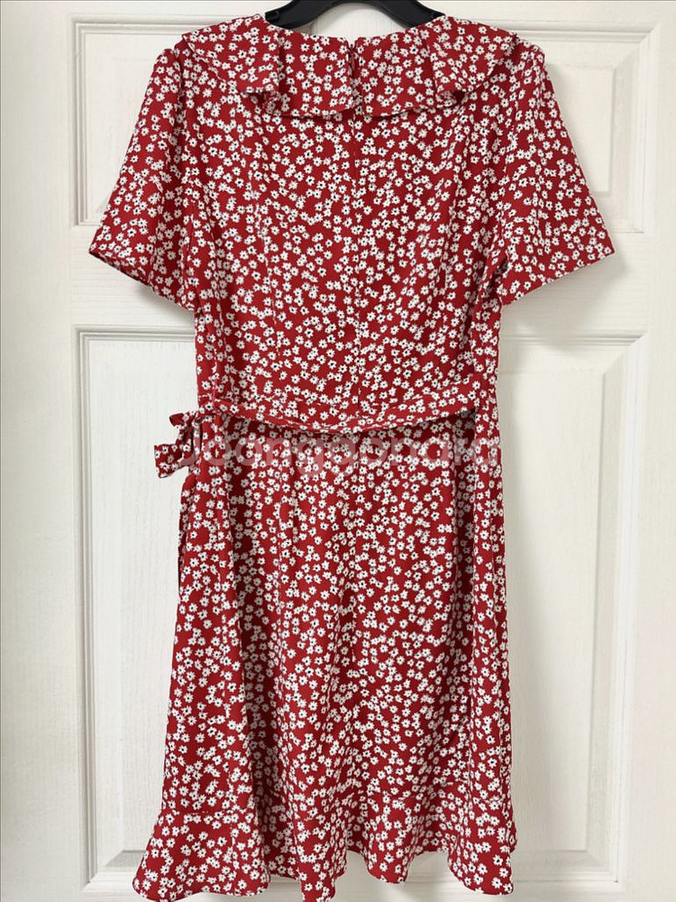 리스트 플라워 패턴 랩원피스 55사이즈--1