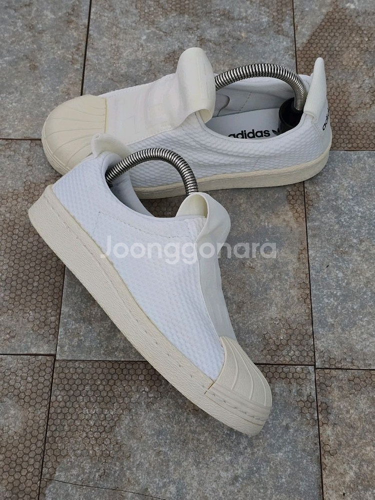 (220)아디다스 슈퍼스타 슬립온 화이트 스니커즈--5