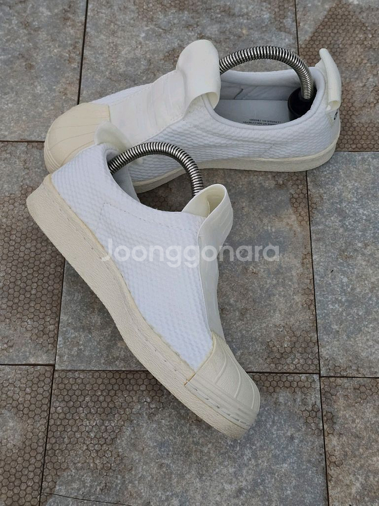 (220)아디다스 슈퍼스타 슬립온 화이트 스니커즈--3