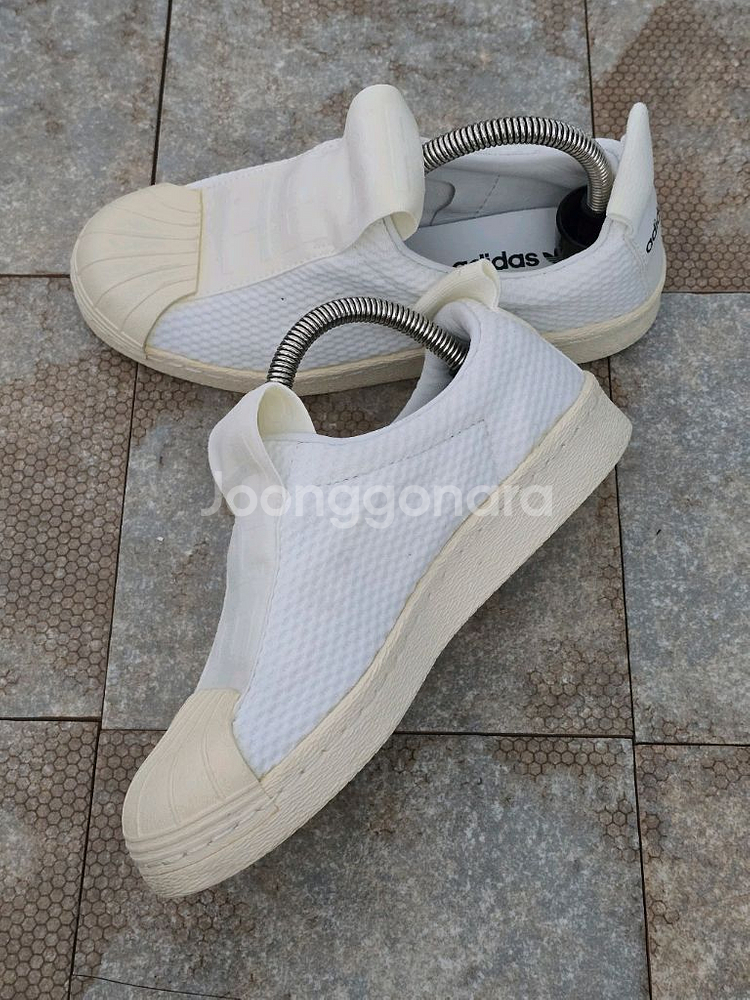 (220)아디다스 슈퍼스타 슬립온 화이트 스니커즈--4