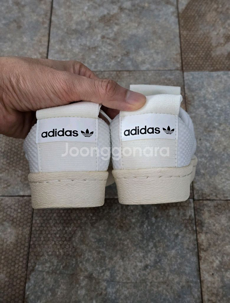 (220)아디다스 슈퍼스타 슬립온 화이트 스니커즈--6