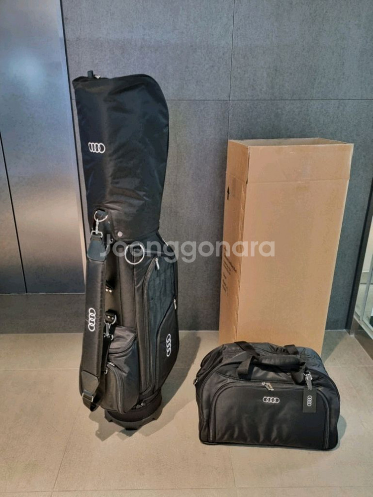아우디 경량 골프백 세트 블랙 새상품 판매 (캐디백 보--3