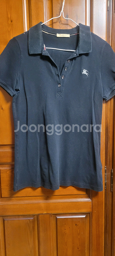 버버리 브릿 블랙 폴로티 M--0