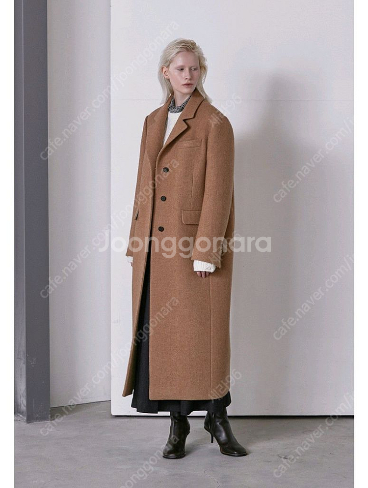 무아르보 맥시 코트 SINGLE 3 BUTTON MAXI COAT--2