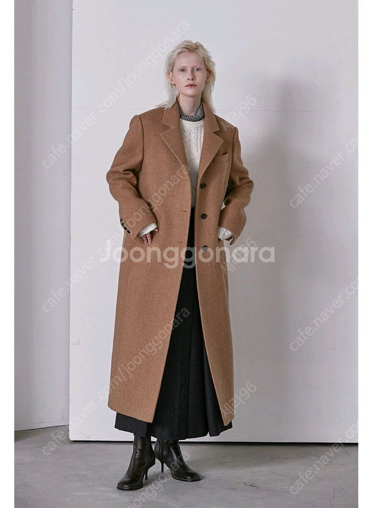 무아르보 맥시 코트 SINGLE 3 BUTTON MAXI COAT--4