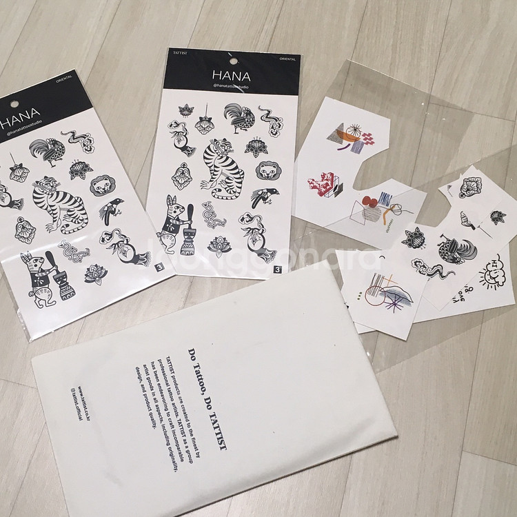 타투 스티커, 피어싱 스티커, 명품 브랜드 택 일괄--0