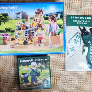 스타벅스 플레이모빌 버디 피터 버디키링 피규어