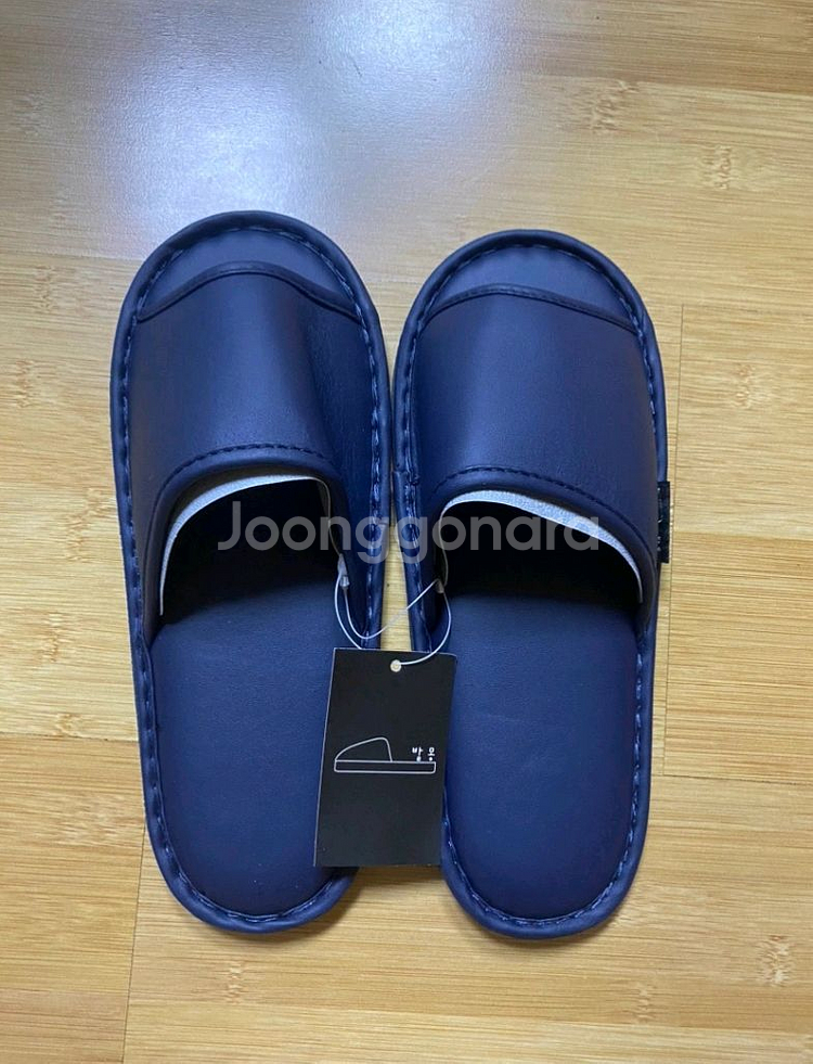 네이비 실내 슬리퍼--0
