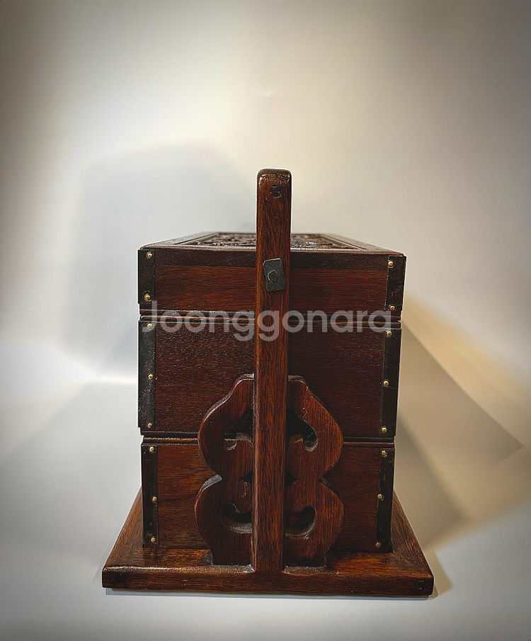 앤티크 화리목 찬합--2