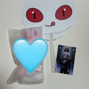 괴담출근 팝업 굿즈 착한 친구 브라운 인형 부채 포카