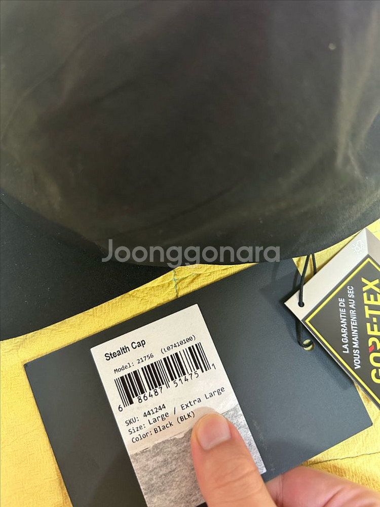 아크테릭스 스텔스 캡 블랙 L-XL--1
