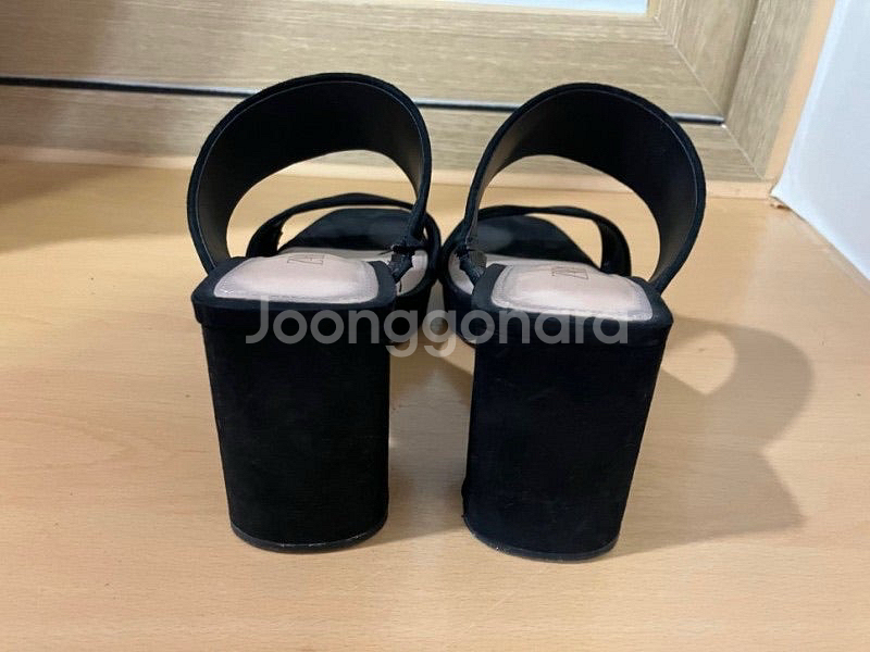자라(ZARA) 스웨이드 레더 플랫폼 하이힐 샌들--4