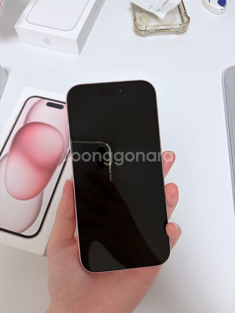 아이폰 15 핑크 128G--8